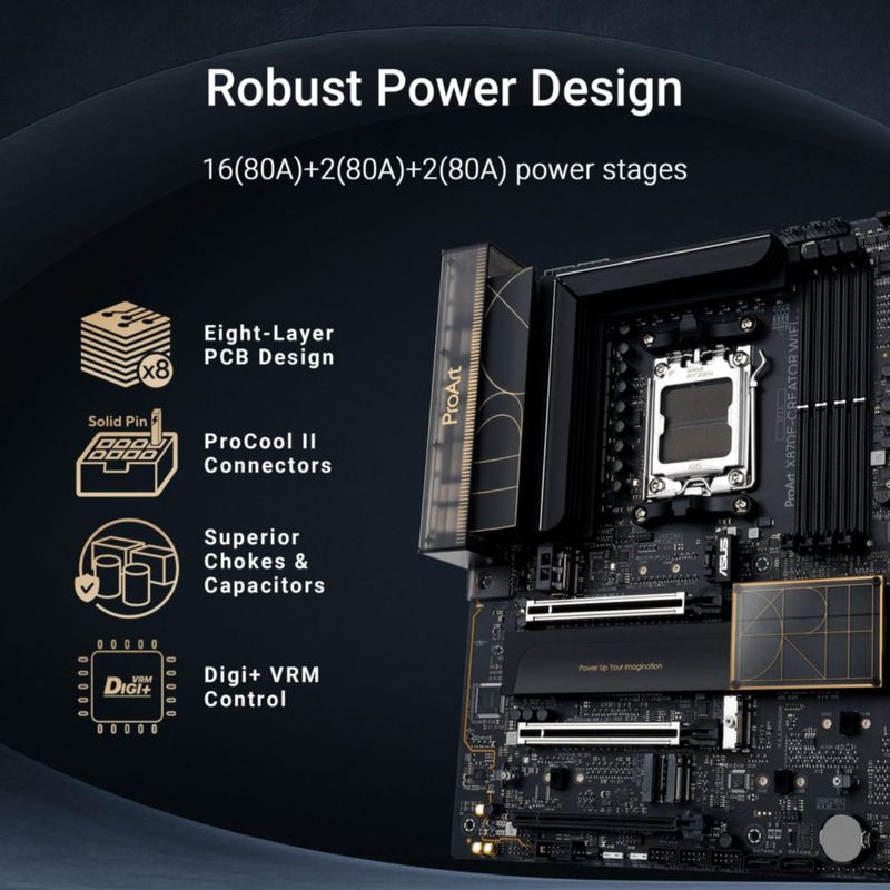 Placa madre ASUS ProArt X870E-CREATOR WiFi AMD AM5 X870E ATX