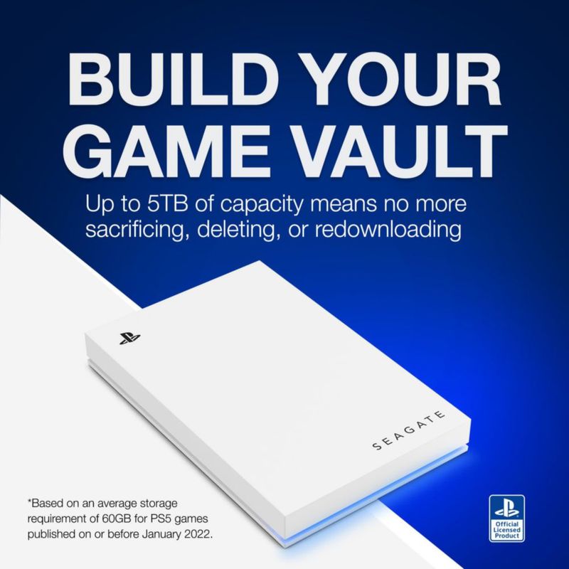 Disco duro externo Seagate Game Drive para PS5 5 TB USB 3.0 azul