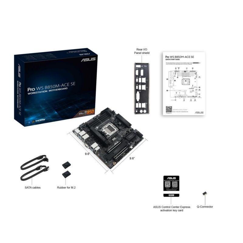 Placa base ASUS Pro WS B850M-ACE SE AM5 mATX