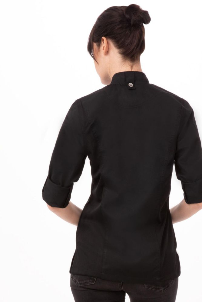 Chaqueta de Chef Chef Works para Mujer Hartford Negra Talla Mediana