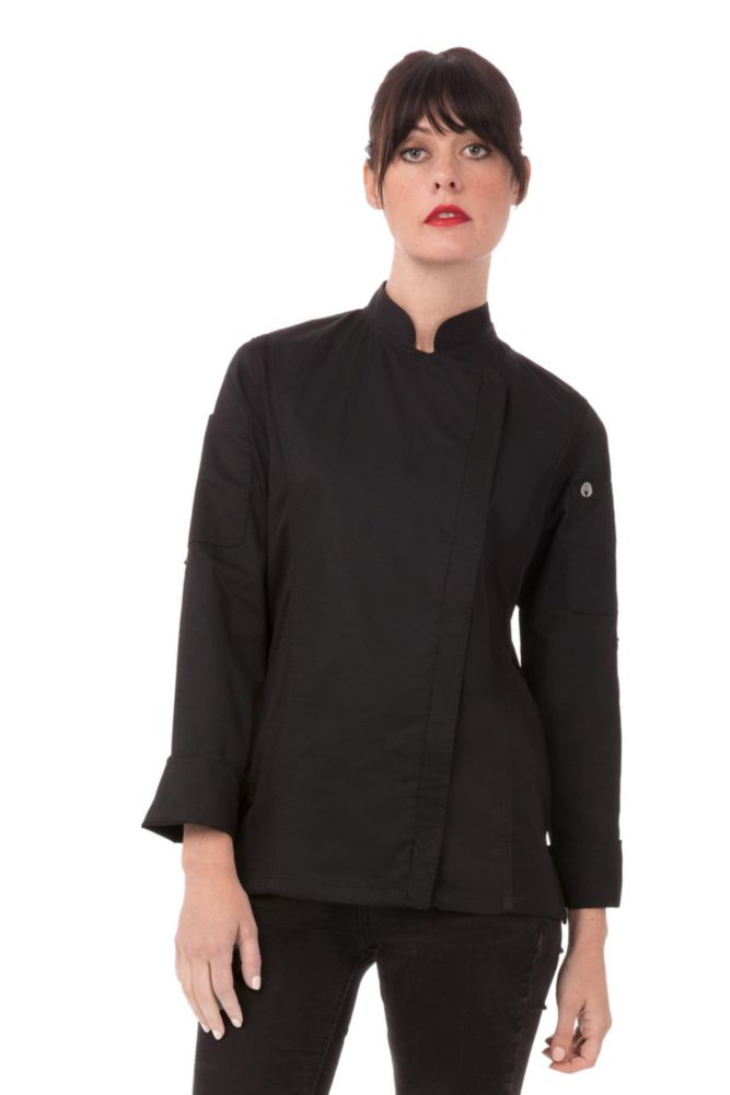 Chaqueta de Chef Chef Works para Mujer Hartford Negra Talla Mediana