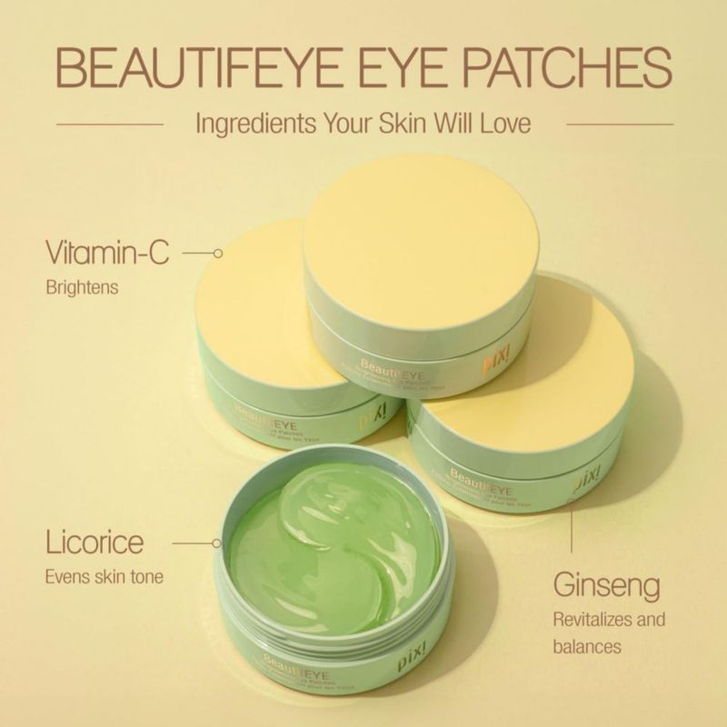 Parches para debajo de los ojos Pixi BeautifEye Hydrogel 30 pares
