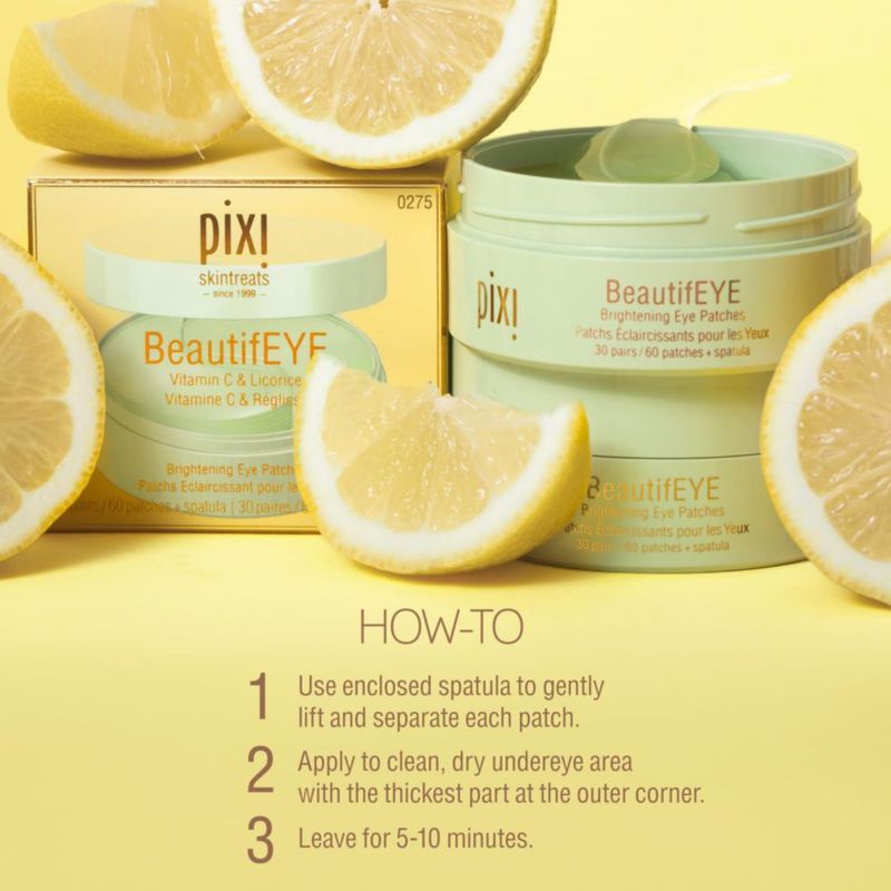 Parches para debajo de los ojos Pixi BeautifEye Hydrogel 30 pares