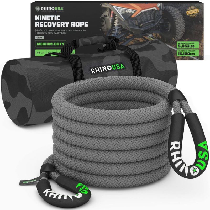 Cuerda de Recuperación Cinética Rhino USA 5/8 pulgada x 61 m 6 850 kg