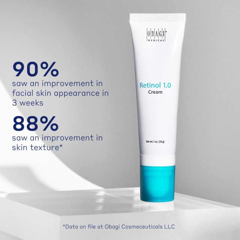 Crema Obagi360 Retinol 1.0 de 30 ml que ayuda a reducir las líneas finas
