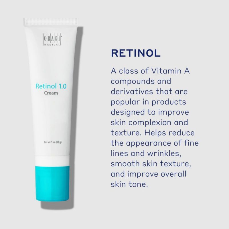 Crema Obagi360 Retinol 1.0 de 30 ml que ayuda a reducir las líneas finas