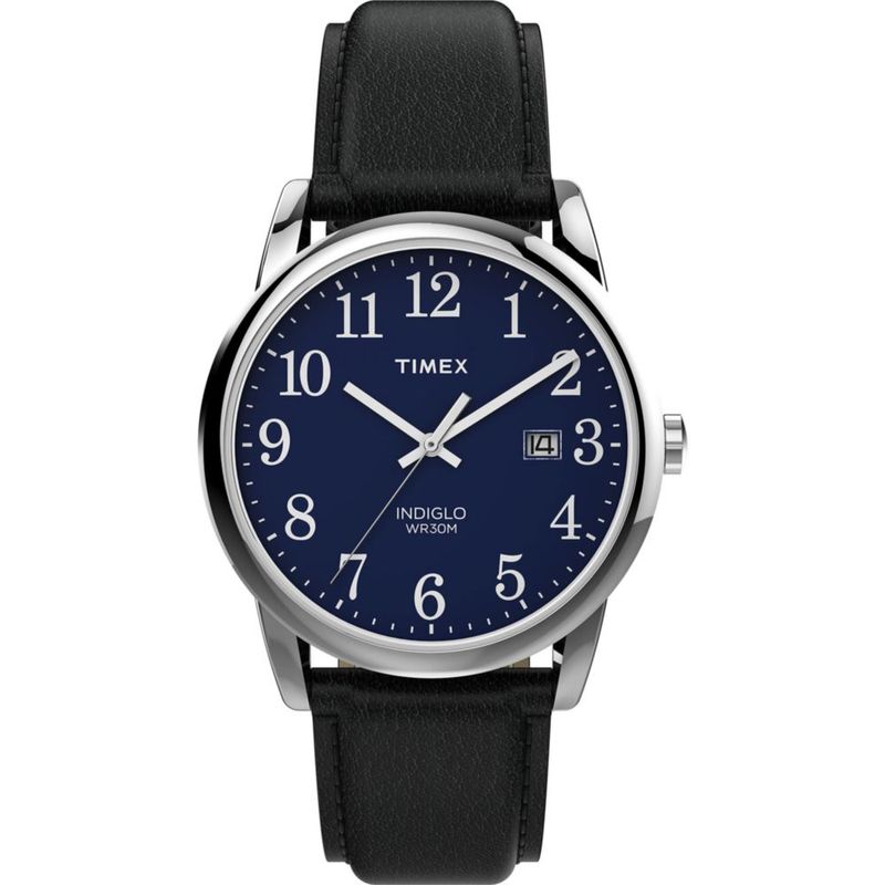 Reloj Timex Easy Reader con carcasa de 38 mm y esfera azul plateada