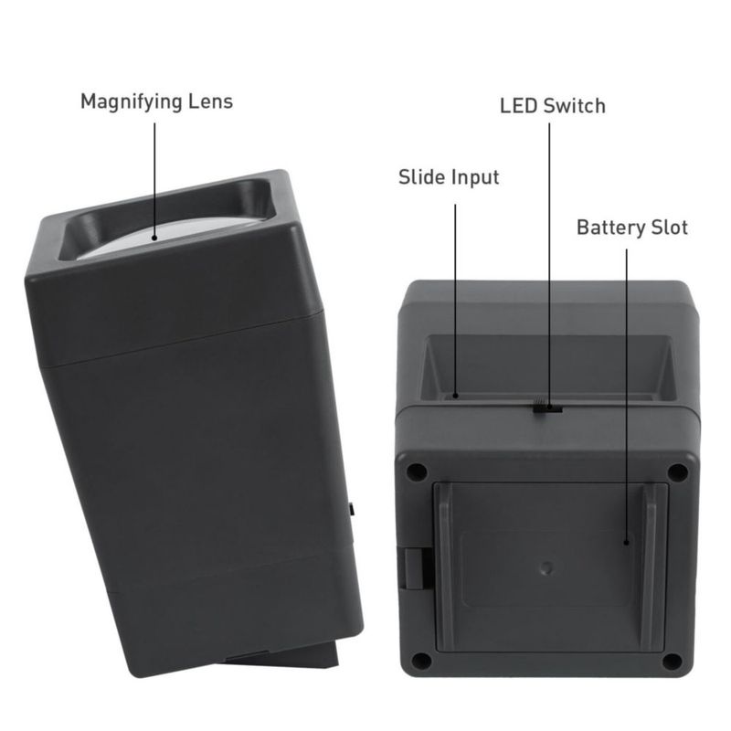 Visor de diapositivas y películas TCNEWCL de 35 mm con aumento de 2X