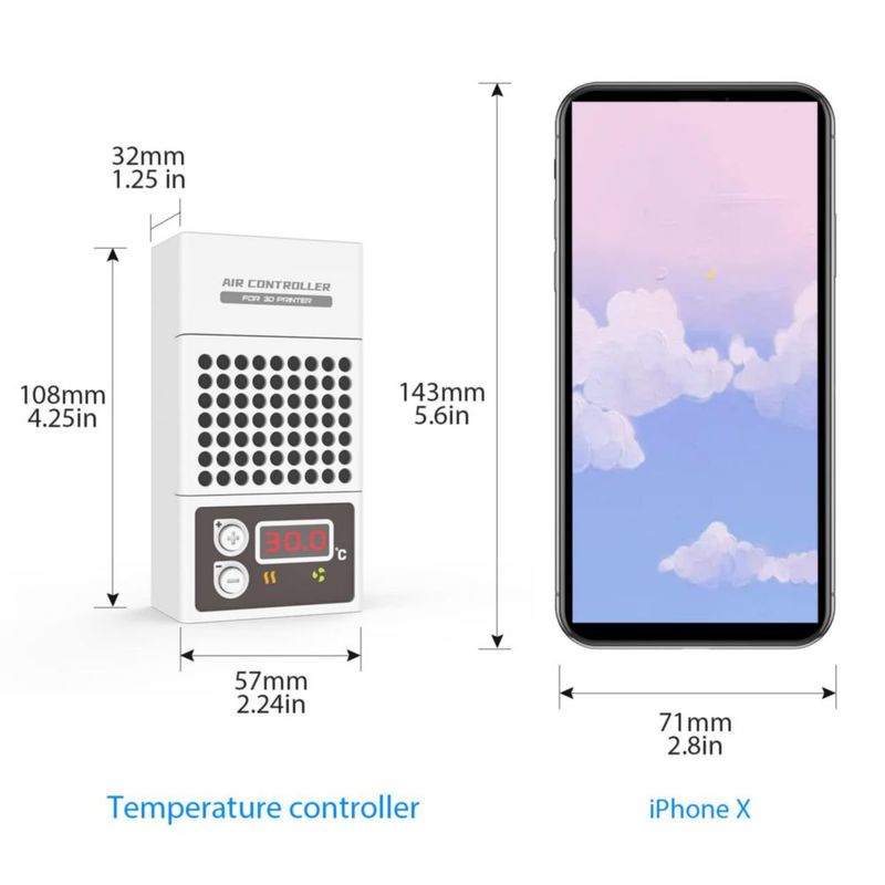 Mini calentador para impresora 3D Youyoute controlador de temperatura