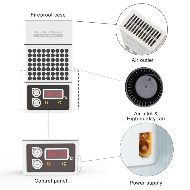 Mini calentador para impresora 3D Youyoute controlador de temperatura