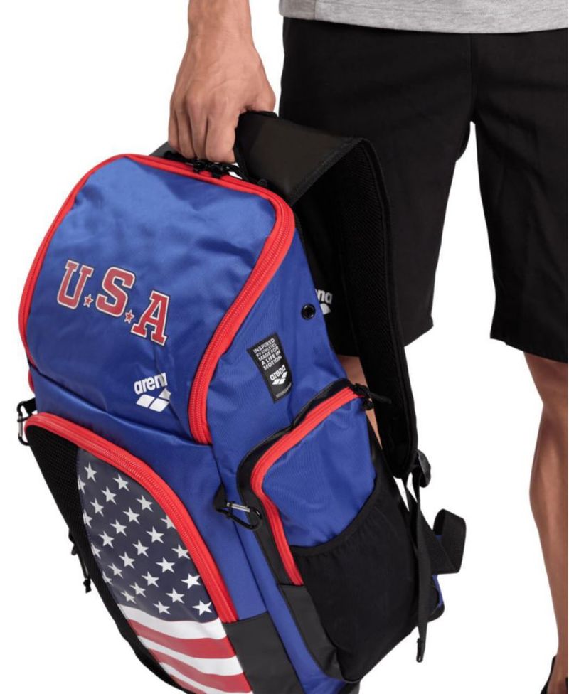 Mochila ARENA Spiky III 45L Equipo de Natación EE. UU.