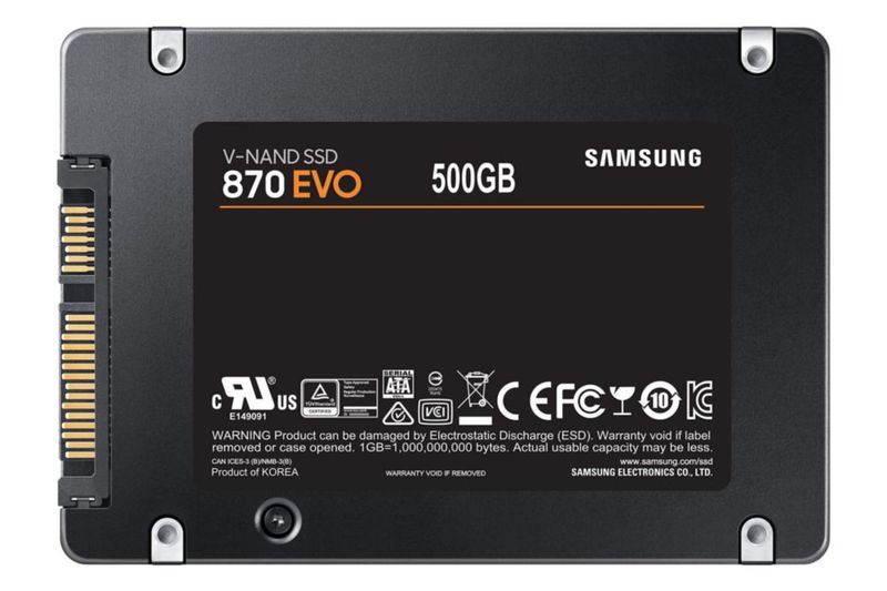 Unidad de estado sólido Samsung 870 EVO SATA 500GB 2.5" Negra