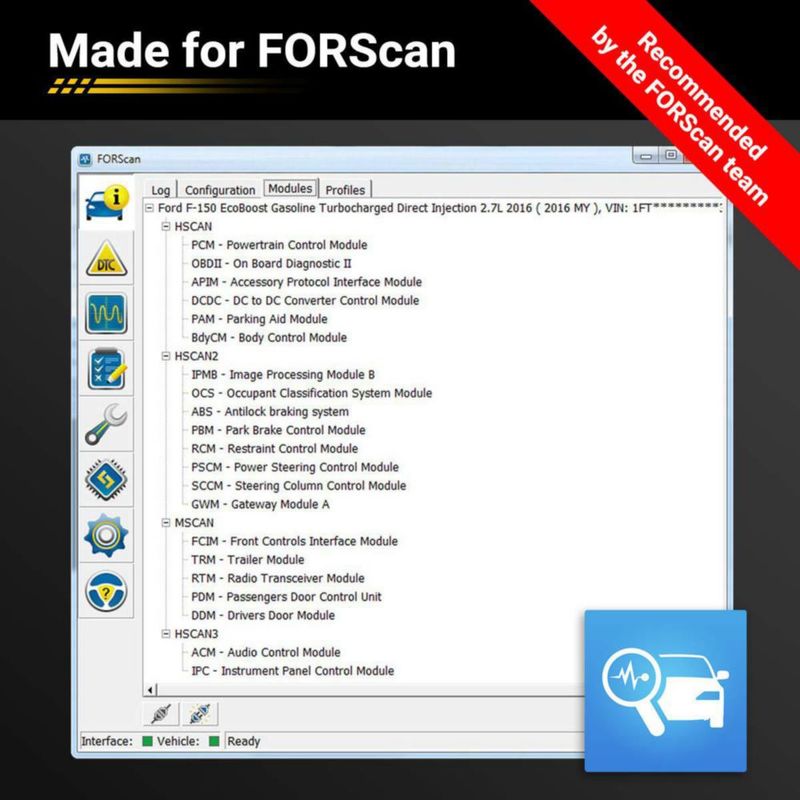 Adaptador OBD OBDLink EX ForScan para todos los vehículos ForScan