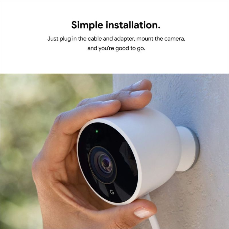 Cámara exterior Google Nest Cam 2 unidades impermeable reacondicionada
