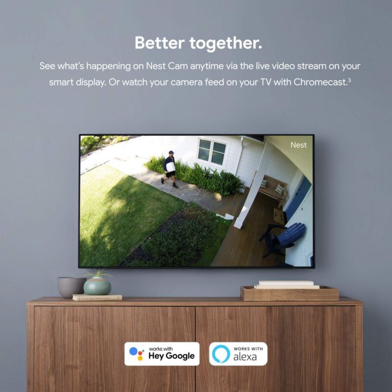 Cámara exterior Google Nest Cam 2 unidades impermeable reacondicionada