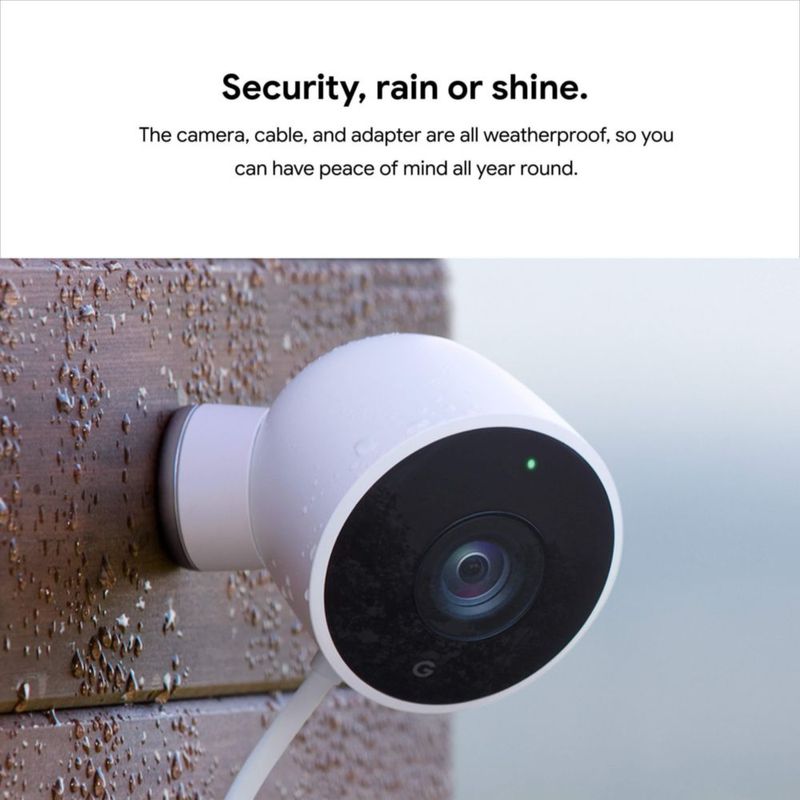 Cámara exterior Google Nest Cam 2 unidades impermeable reacondicionada