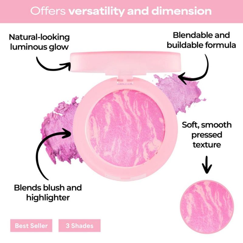 Rubor MCoBeauty Baked Rosa Frío 2 en 1