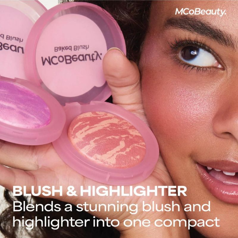 Rubor MCoBeauty Baked Rosa Frío 2 en 1
