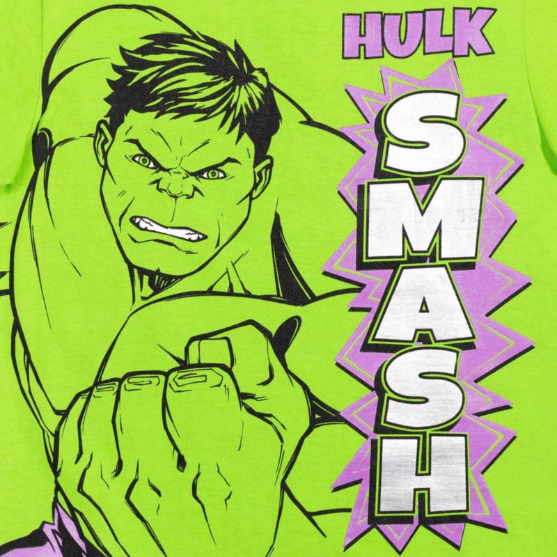 Set de Camiseta Marvel Hulk Verde y Negro 5T