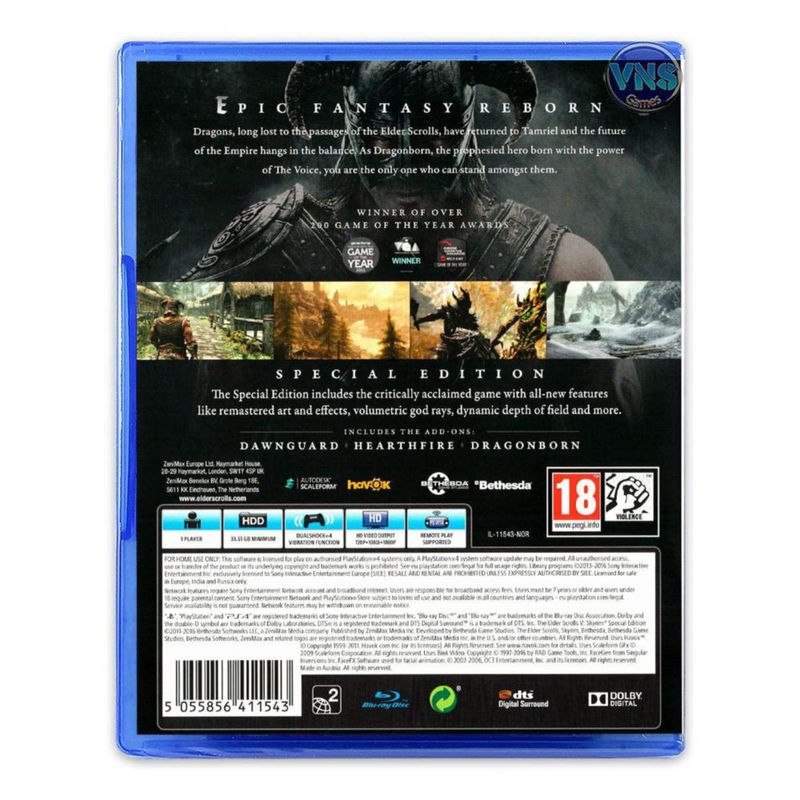 Videojuego Bethesda The Elder Scrolls V: Skyrim (PS4)