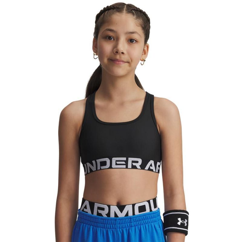 Sujetador deportivo Under Armour mediano negro/blanco