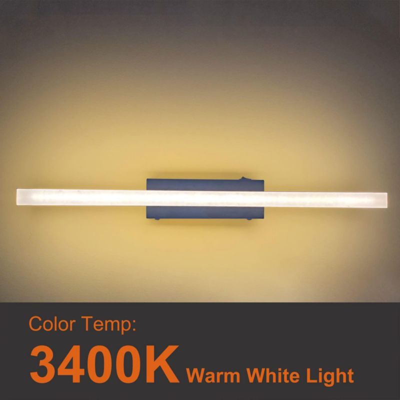 Luz de tocador para RV Facon 42 cm 12 V LED negro con interruptor