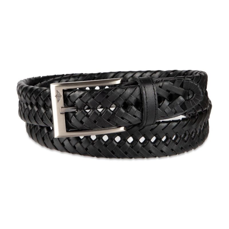 Cinturón DOCKERS de Cuero Trenzado Negro 112 cm