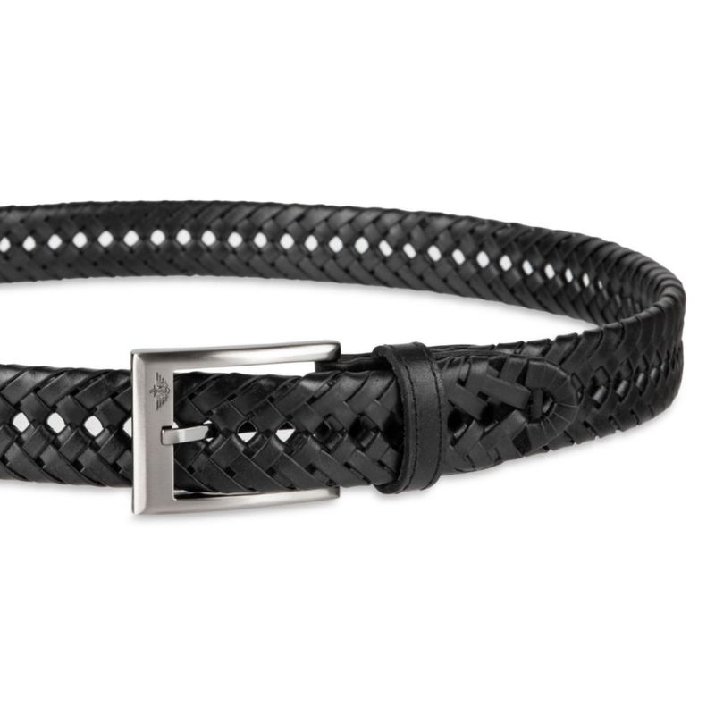 Cinturón DOCKERS de Cuero Trenzado Negro 112 cm
