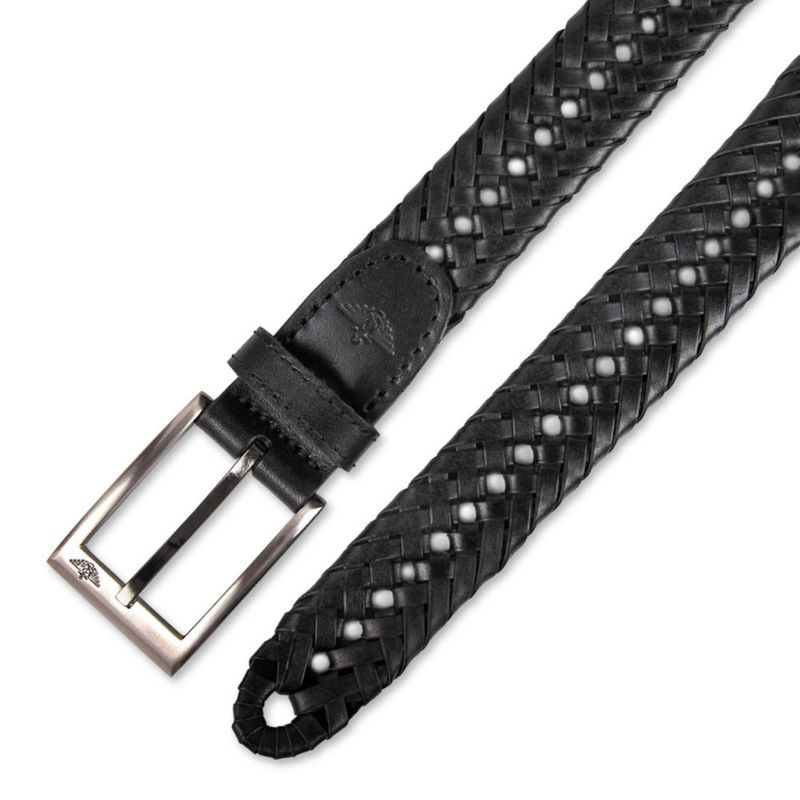 Cinturón DOCKERS de Cuero Trenzado Negro 112 cm