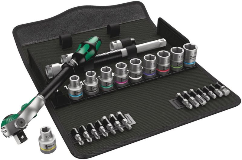 Llave Wera 8100 SC 6 Zyklop Métrica 25 Piezas 1/2"