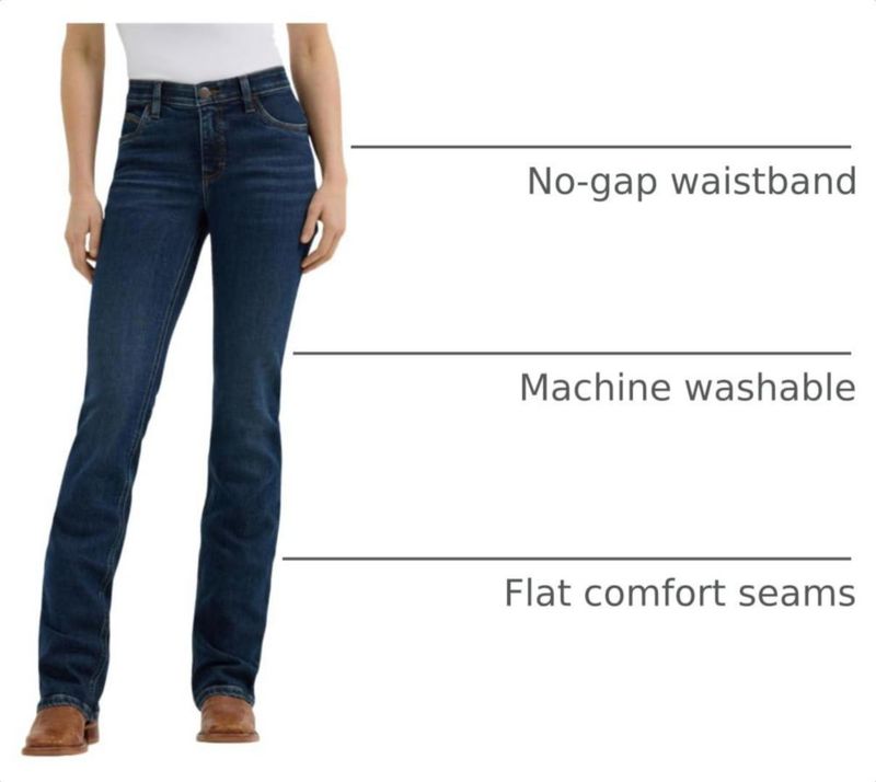Pantalones Wrangler Willow 29-32 Corte Botas jean de montar