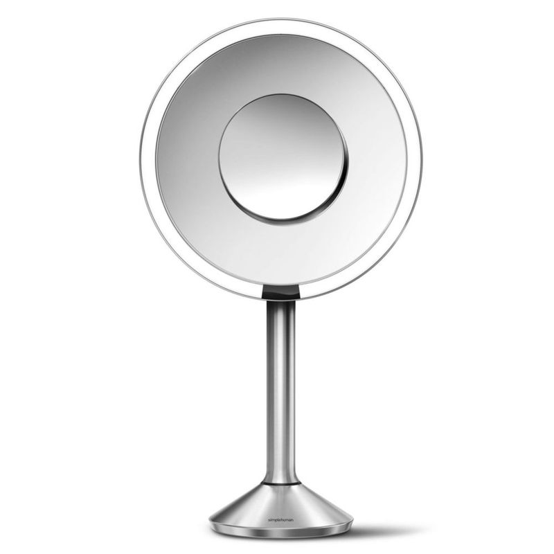 Espejo de maquillaje simplehuman 20 cm Sensor 5x 10x recargable