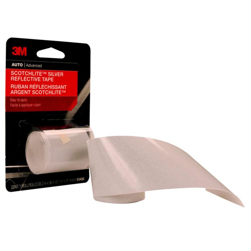 Cinta reflectante 3M Scotchlite plateada de 2 cm x 91 cm 1 rollo