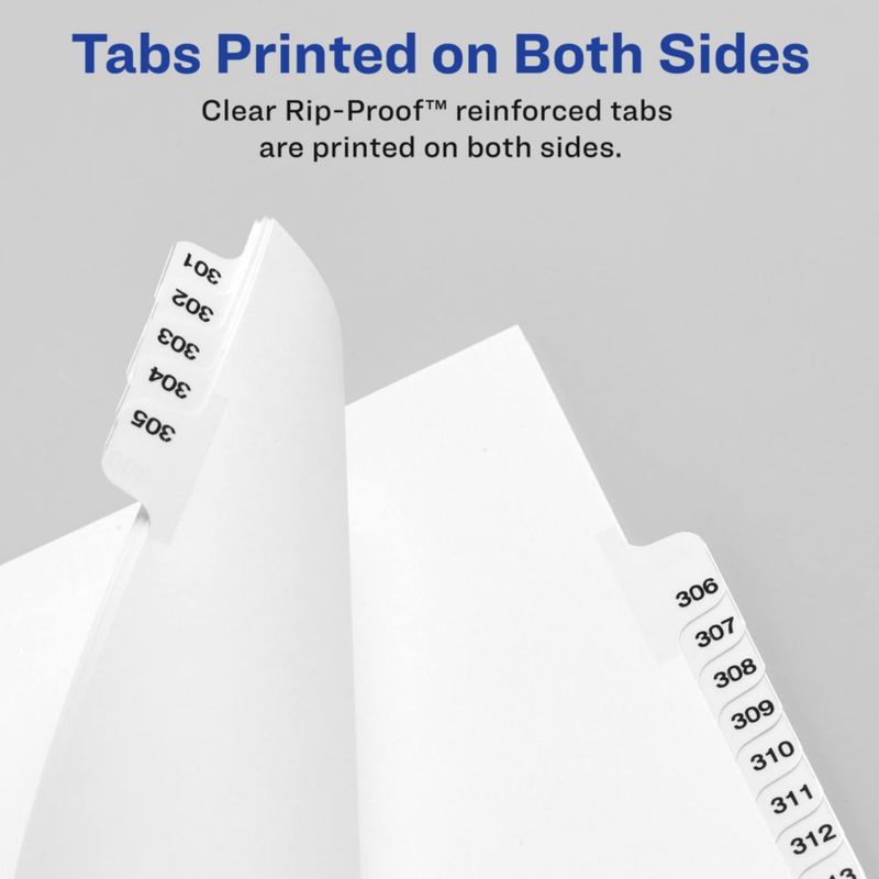 Binder Divider Avery Premium recopiló el anexo legal 1-25