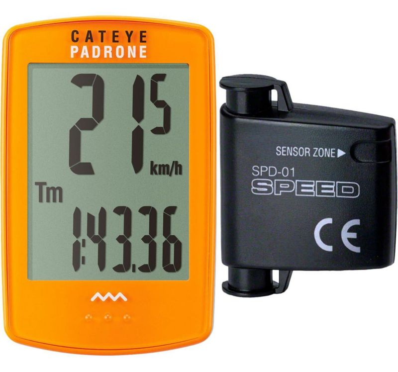 Ciclocomputador CATEYE Padrone Inalámbrico Naranja