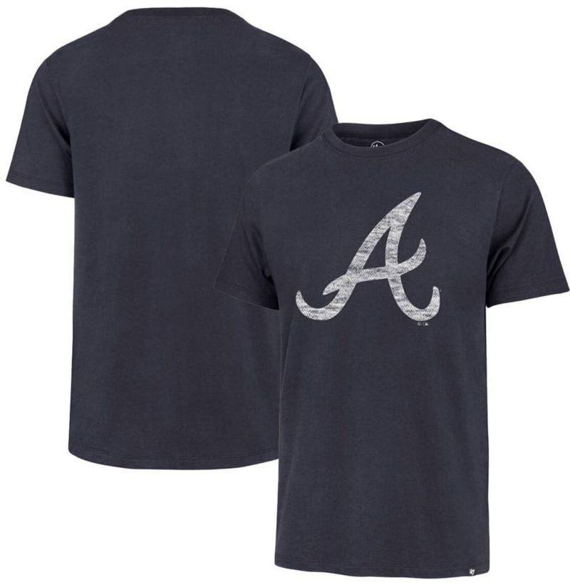 Camiseta 47 Brand Atlanta Braves Azul Marino Talla Grande (Hombre)