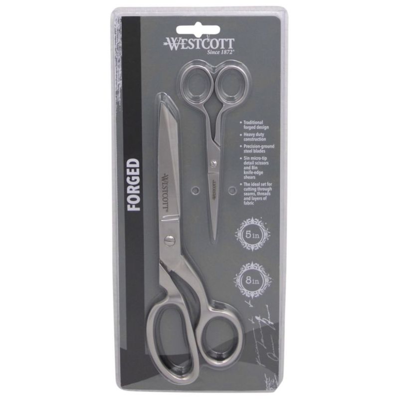 Tijeras Westcott 20 cm y 13 cm – Pack de 2
