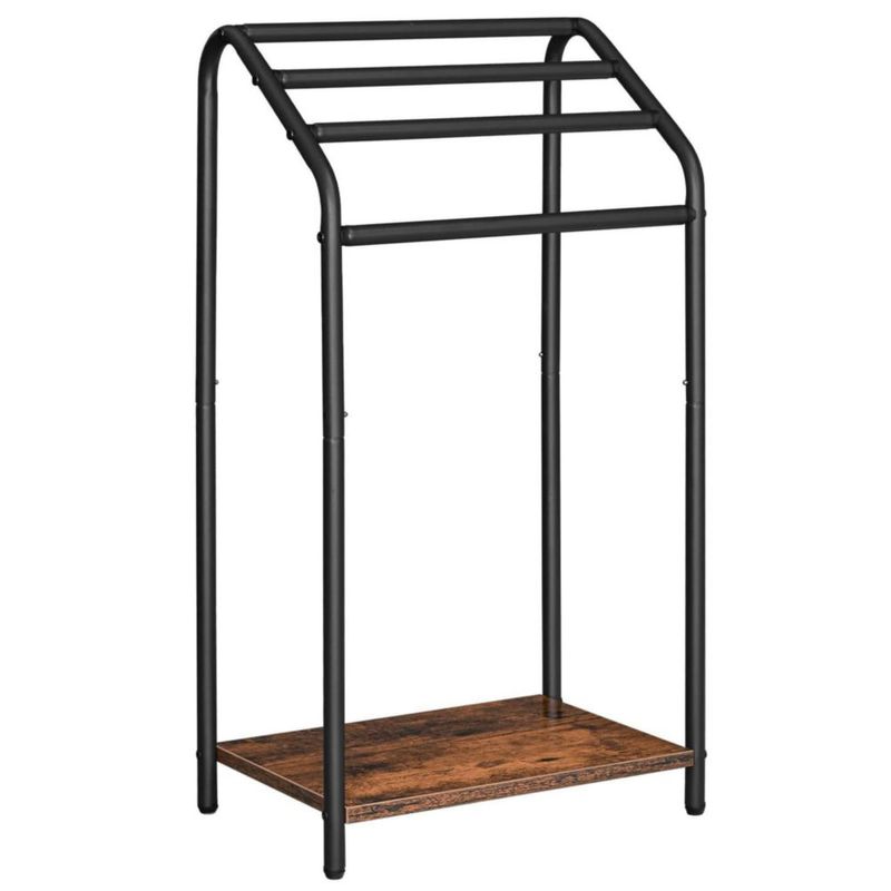 Porta toallas HOOBRO 41 cm x 28 cm x 79 cm Marrón rústico/Negro