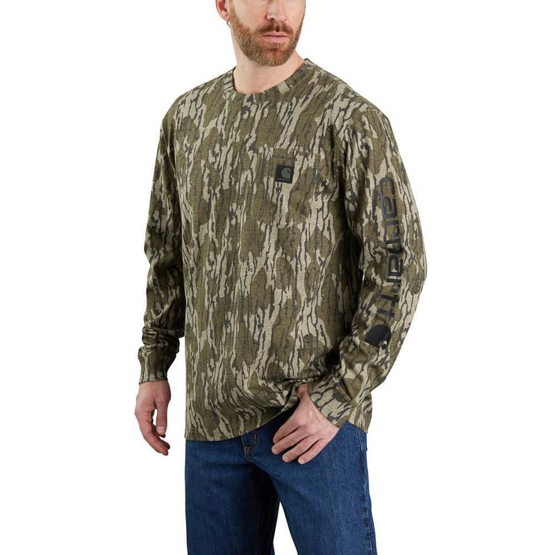 Camiseta Carhartt grande con logo Mossy Oak camuflaje