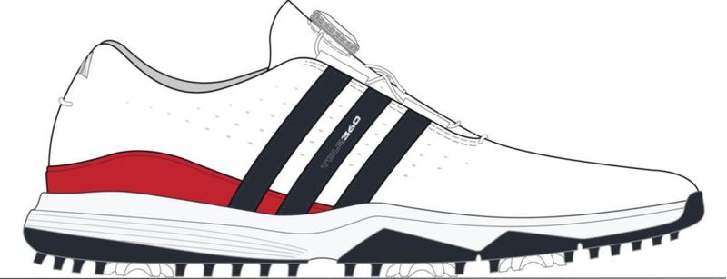 Zapatos adidas Junior JR TOUR360 BOA 3.5 Blanco/Marino/Rojo