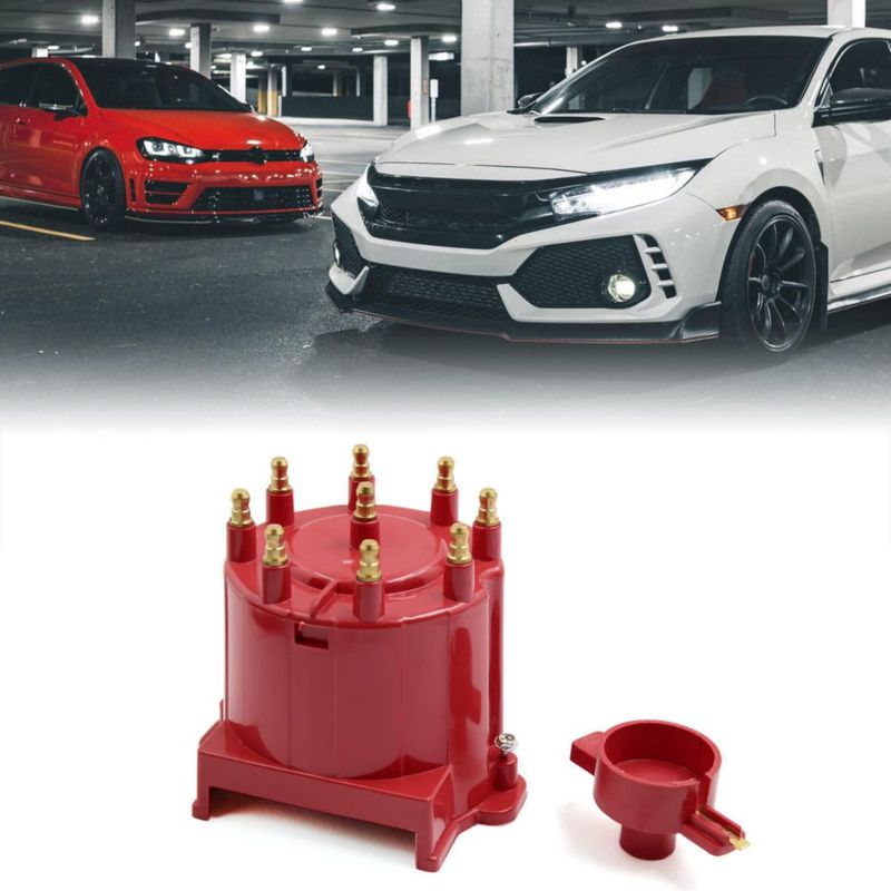 Tapa del distribuidor y rotor uxcell 12 V para motor de 8 cilindros