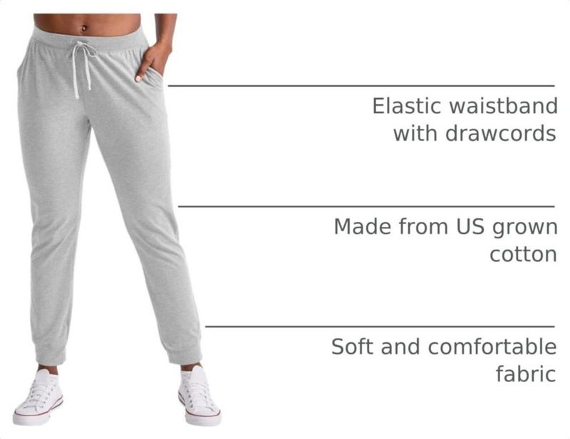PANTALONES Hanes Originals 74 cm Acero Claro Talla S
