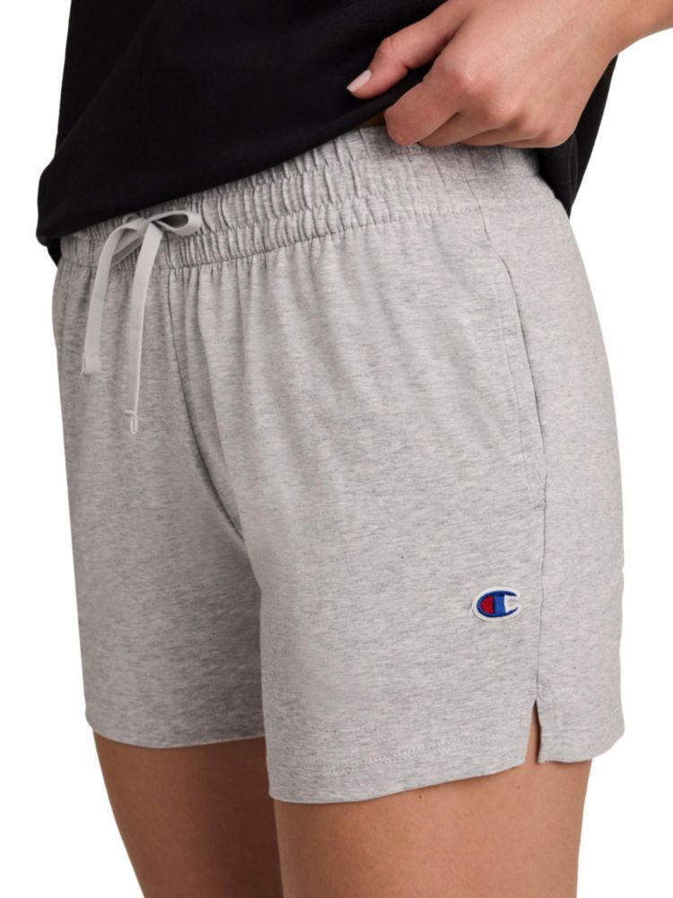 Shorts Champion 10 cm Oxford Gray Heather con logo C talla L