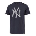 Camiseta 47 Brand Yankees azul marino talla grande con logo desgastado