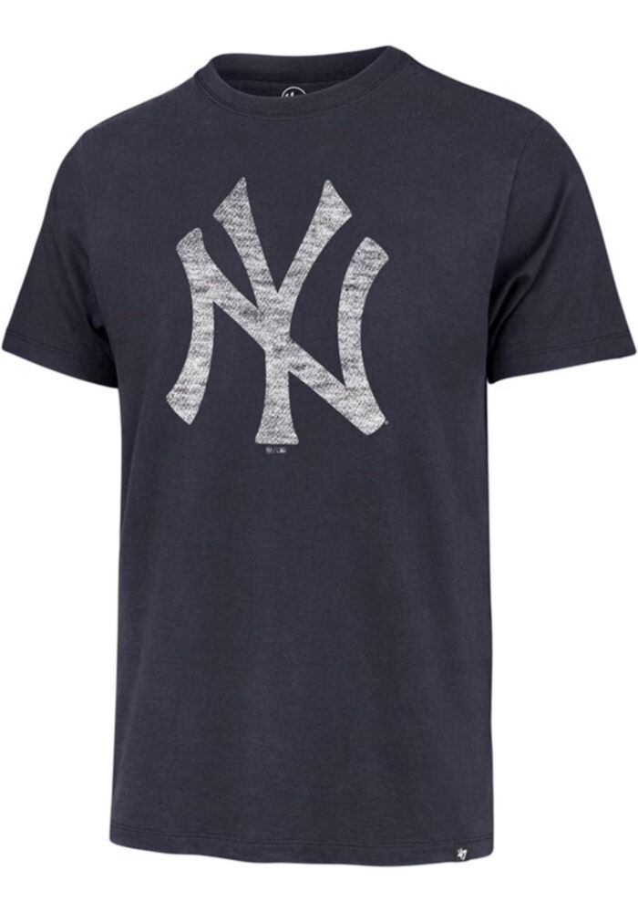 Camiseta 47 Brand Yankees azul marino talla grande con logo desgastado