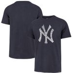 Camiseta 47 Brand Yankees azul marino talla grande con logo desgastado