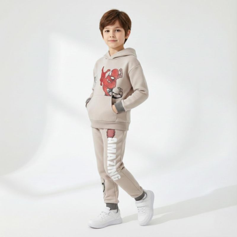 Conjunto Marvel de 2 piezas: sudadera con capucha y pantalón Spider‑Man para niños
