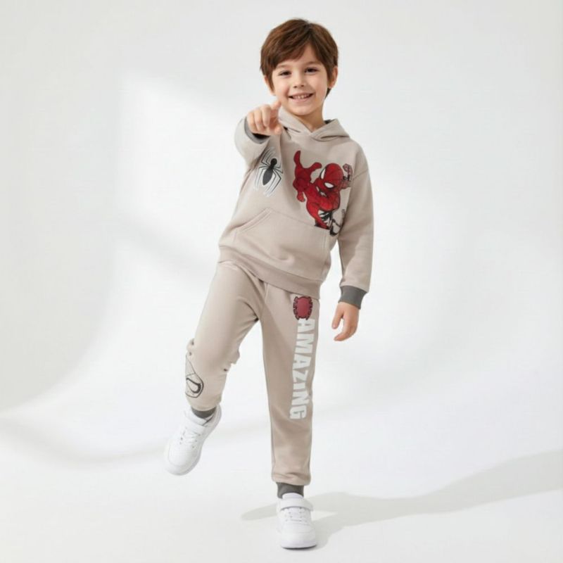 Conjunto Marvel de 2 piezas: sudadera con capucha y pantalón Spider‑Man para niños