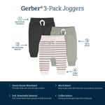 PANTALONES Gerber para bebés varón - Pack de 3 joggers (0‑3 meses)