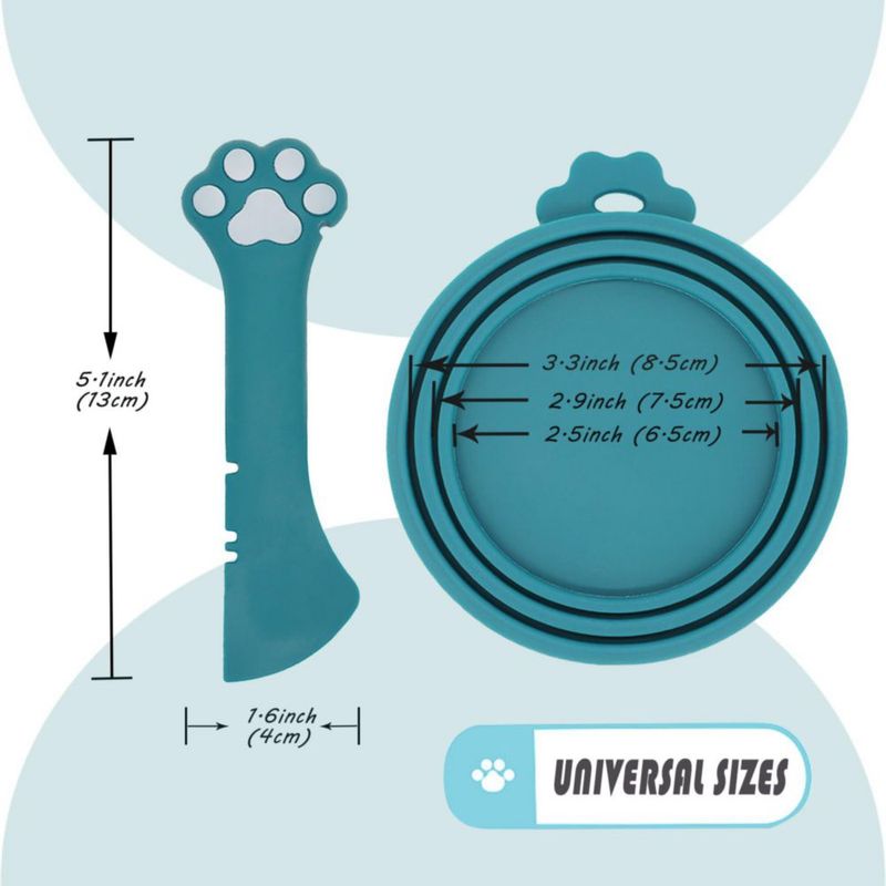 Tapas para Latas DORUI Pack de 3 de Silicona Azul Oscuro